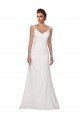 V-Neck Sheath Chiffon Wedding Dress with Straps Essex