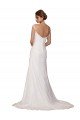 V-Neck Sheath Chiffon Wedding Dress with Straps Essex
