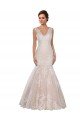 Classic Fit and Flare V-Neck Mermaid Lace Wedding Dress Essex
