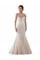 High Neck Mermaid Lace Wedding Dress with Illusion Back Essex