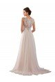 High Neck A-Line Tulle Wedding Dress with Lace Back Essex