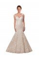 Fit and Flare Illusion Neck Lace Wedding Dress Essex