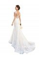 Fit and Flare Illusion Neck Lace Wedding Dress Essex