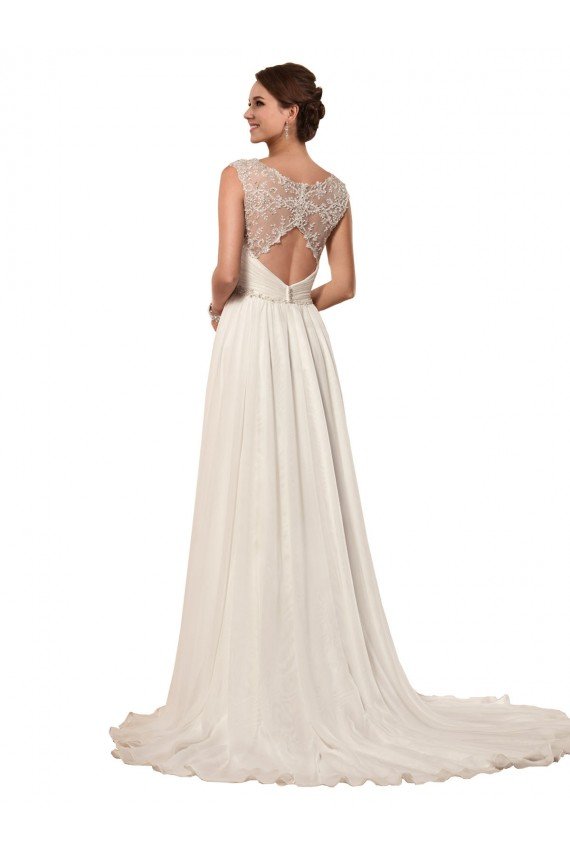 Sweetheart A-Line Chiffon Wedding Dress with Beaded Shoulder Straps Essex