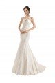 Illusion Neck Mermaid All Over Lace Wedding Dress Essex