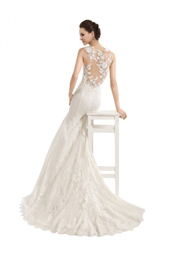 Illusion Neck Mermaid All Over Lace Wedding Dress Essex