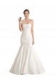 Strapless Mermaid Ruched Satin Beach Wedding Dress with Low Back Essex