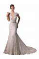Halter V-Neck Mermaid Lace Wedding Dress with Keyhole Back Essex
