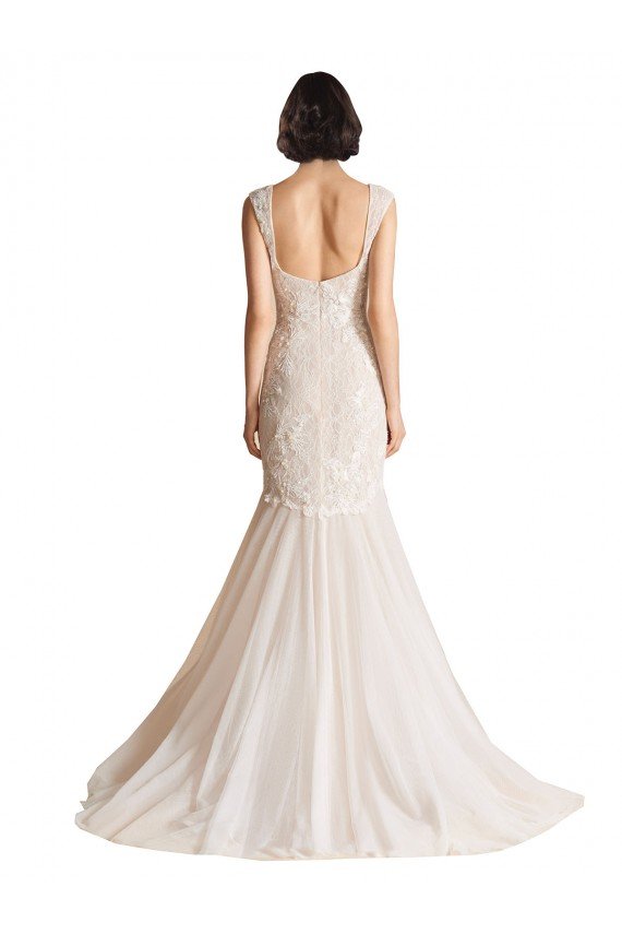 V-Neck Mermaid Tulle Wedding Dress Essex