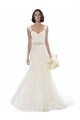Off the Shoulder Mermaid Lace Beach Wedding Dress with Beaded Belt Essex