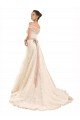 Off the Shoulder Illusion Back A-Line Lace Beach Wedding Dress Essex