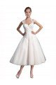 A-Line Short Tea Length Sweetheart Tulle Lace Beach Wedding Dress Essex