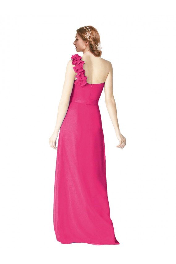 Full Length One Shoulder Chiffon Bridesmaid Dress Essex