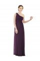 Draped One Shoulder Full Length Chiffon Bridesmaid Dress Essex