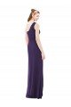 Draped One Shoulder Full Length Chiffon Bridesmaid Dress Essex