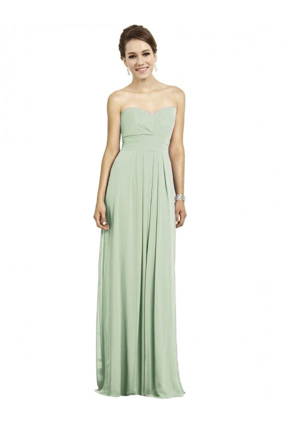 Full Length Strapless Chiffon Bridesmaid Dress with Sweetheart Neckline Essex