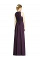 Long Chiffon V-Neck Bridesmaid Dress with Shirred Bodice Essex