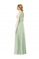 Halter Neckline Long Chiffon Bridesmaid Dress with Side Bow Essex