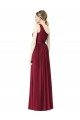 One Shoulder Full Length Long Chiffon Bridesmaid Dress. Essex