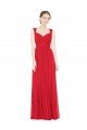 Full-Length Long Chiffon Bridesmaid Dress with Side Front Slit Essex