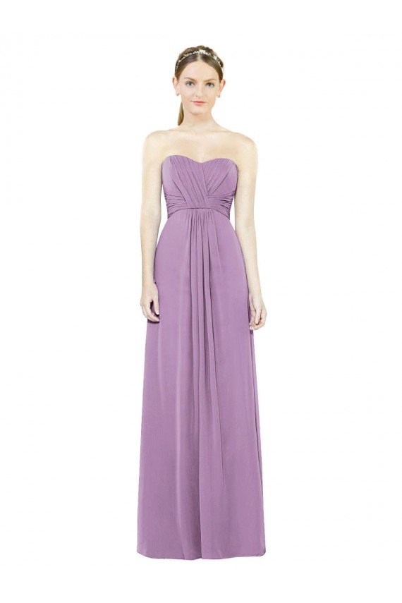 Sweetheart Neckline Strapless Chiffon Bridesmaid Dress with Wrap Pleat Essex