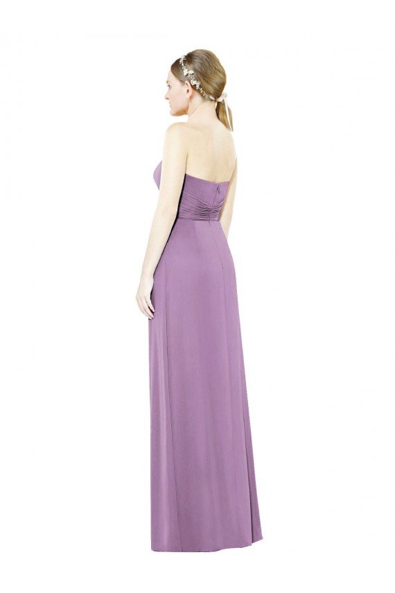 Sweetheart Neckline Strapless Chiffon Bridesmaid Dress with Wrap Pleat Essex