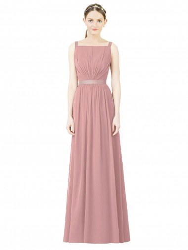 High Neck Chiffon Bridesmaid Dress with Low Back Essex