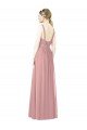 High Neck Chiffon Bridesmaid Dress with Low Back Essex