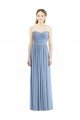 Strapless Long Chiffon Dress with Sweetheart Neckline And Draped Bodice Essex