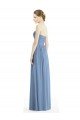 Strapless Long Chiffon Dress with Sweetheart Neckline And Draped Bodice Essex