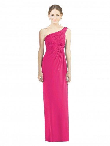 One Shoulder Long Chiffon Bridesmaid Dress Essex