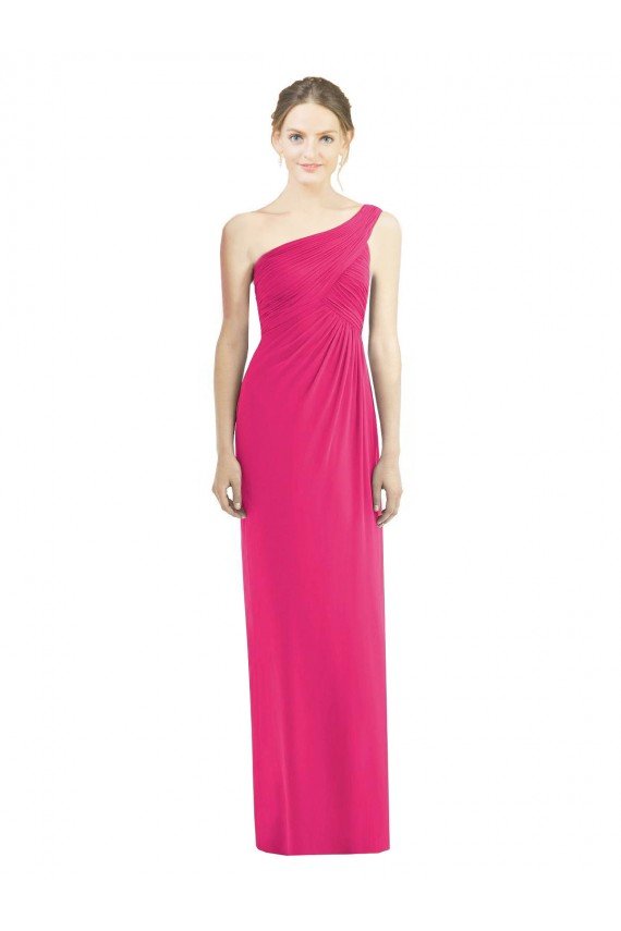 One Shoulder Long Chiffon Bridesmaid Dress Essex