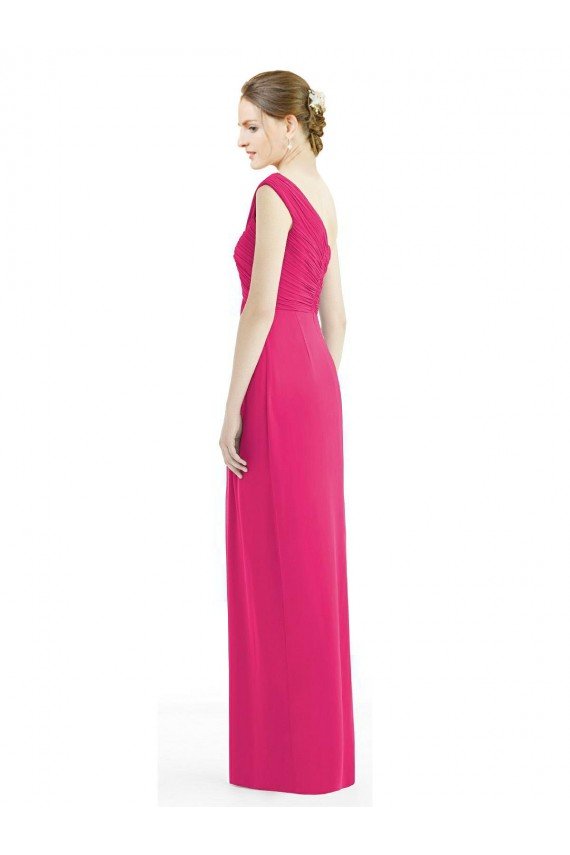 One Shoulder Long Chiffon Bridesmaid Dress Essex