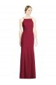 High Square Trumpet Chiffon Bridesmaid Dress with Lace-Up Open Back Essex