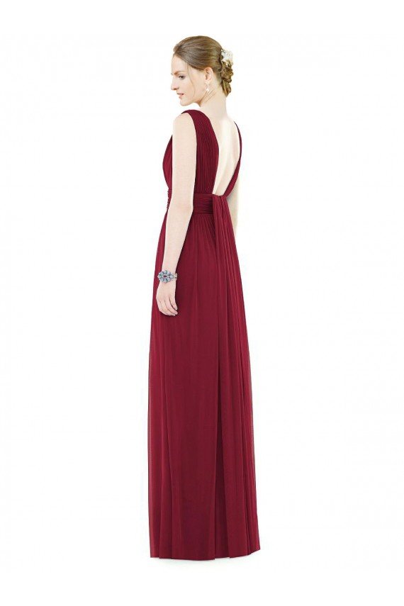 Low Square Back Sleeveless Shirred Skirt Bridesmaid Dress Essex