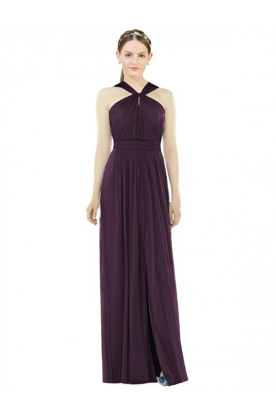Maxi Chiffon Halter Neck Bridesmaid Dress Essex