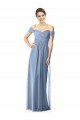 Off the Shoulder Chiffon Bridesmaid Dress with Draped Bodice Essex