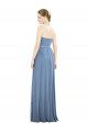 V-Pleat Chiffon Full-Length Strapless Bridesmaid Dress Essex
