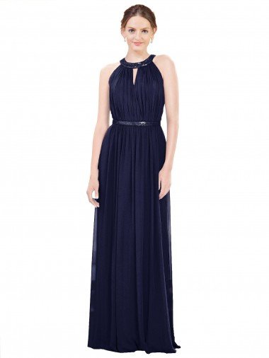 Vintage Full-Length Sleeveless Chiffon Bridesmaid Dress  Essex