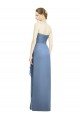 Strapless Full-Length Chiffon Bridesmaid Dress with Front Slit Essex