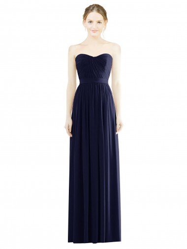 Low Back Draped Strapless Chiffon Formal Bridesmaid Dress  Essex