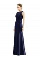 Lace Bodice Open Back Trumpet Chiffon Bridesmaid Dress with Bow Belt Essex