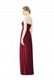 Draped Full Length Strapless Chiffon Bridesmaid Dress Essex