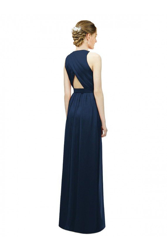 Sleek Halter Neck Chiffon Bridesmaid Dress  Essex