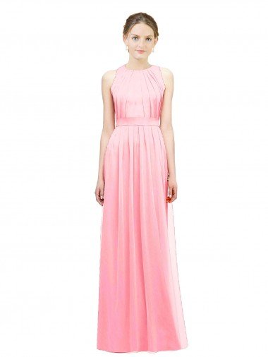 Sleek Halter Neck Chiffon Bridesmaid Dress  Essex