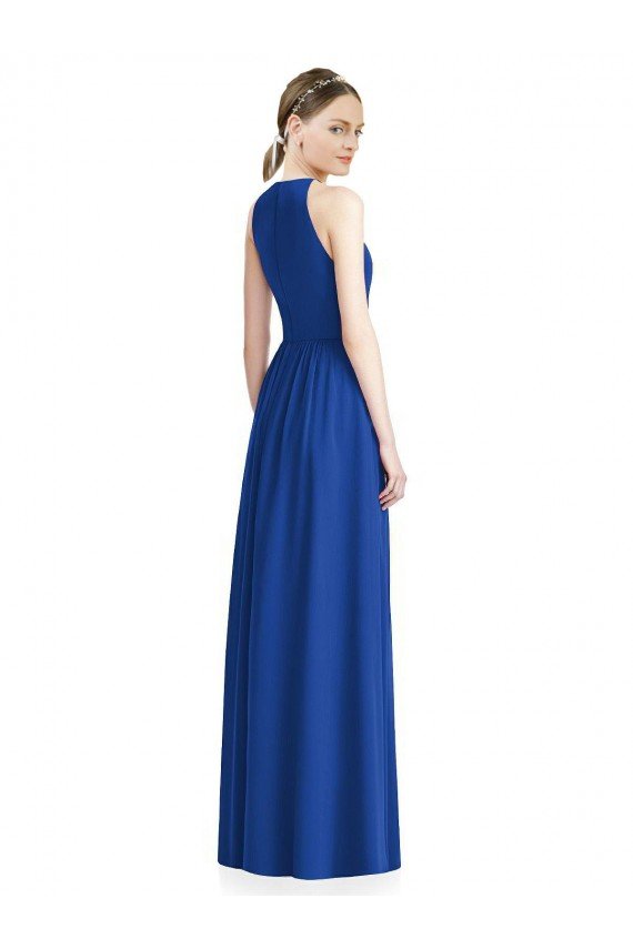 Draped Keyhole Long Chiffon Bridesmaid Dress Essex