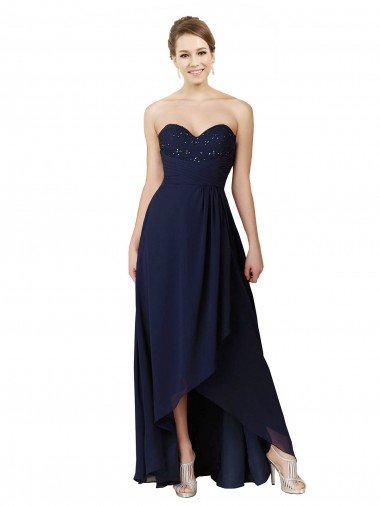 Sweetheart Neckline Beaded Lace and Chiffon Bridesmaid Dress Essex