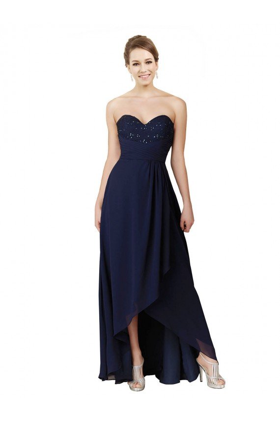 Sweetheart Neckline Beaded Lace and Chiffon Bridesmaid Dress Essex