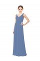 Draped V-Neck Luxe Chiffon Bridesmaid Dress Essex