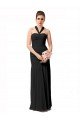Long Halter Chiffon Bridesmaid Dress with Dropped Waist Essex